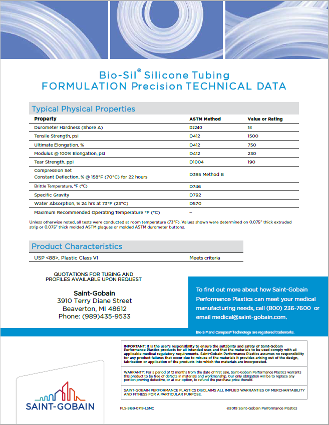 biosesil precision tubing